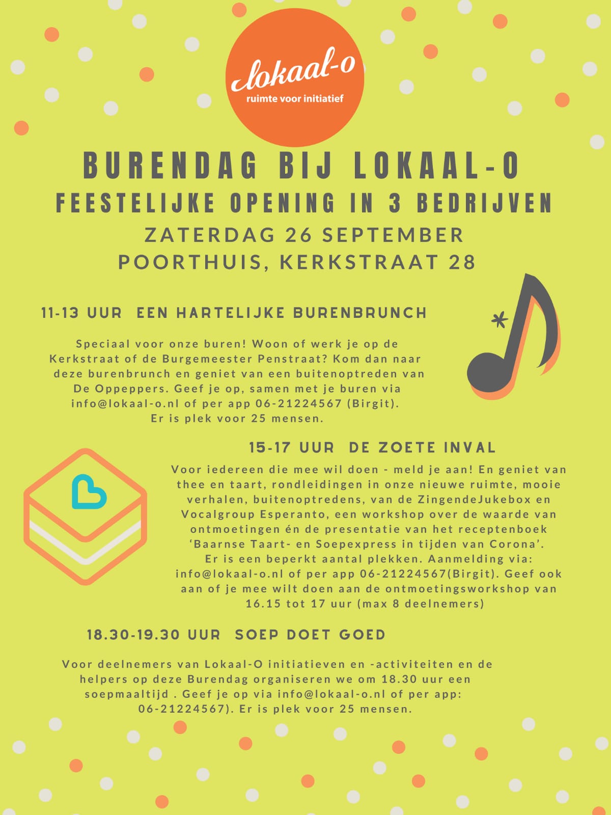 Je bekijkt nu Feestelijke opening Lokaal-O in het Poorthuis en Burendag