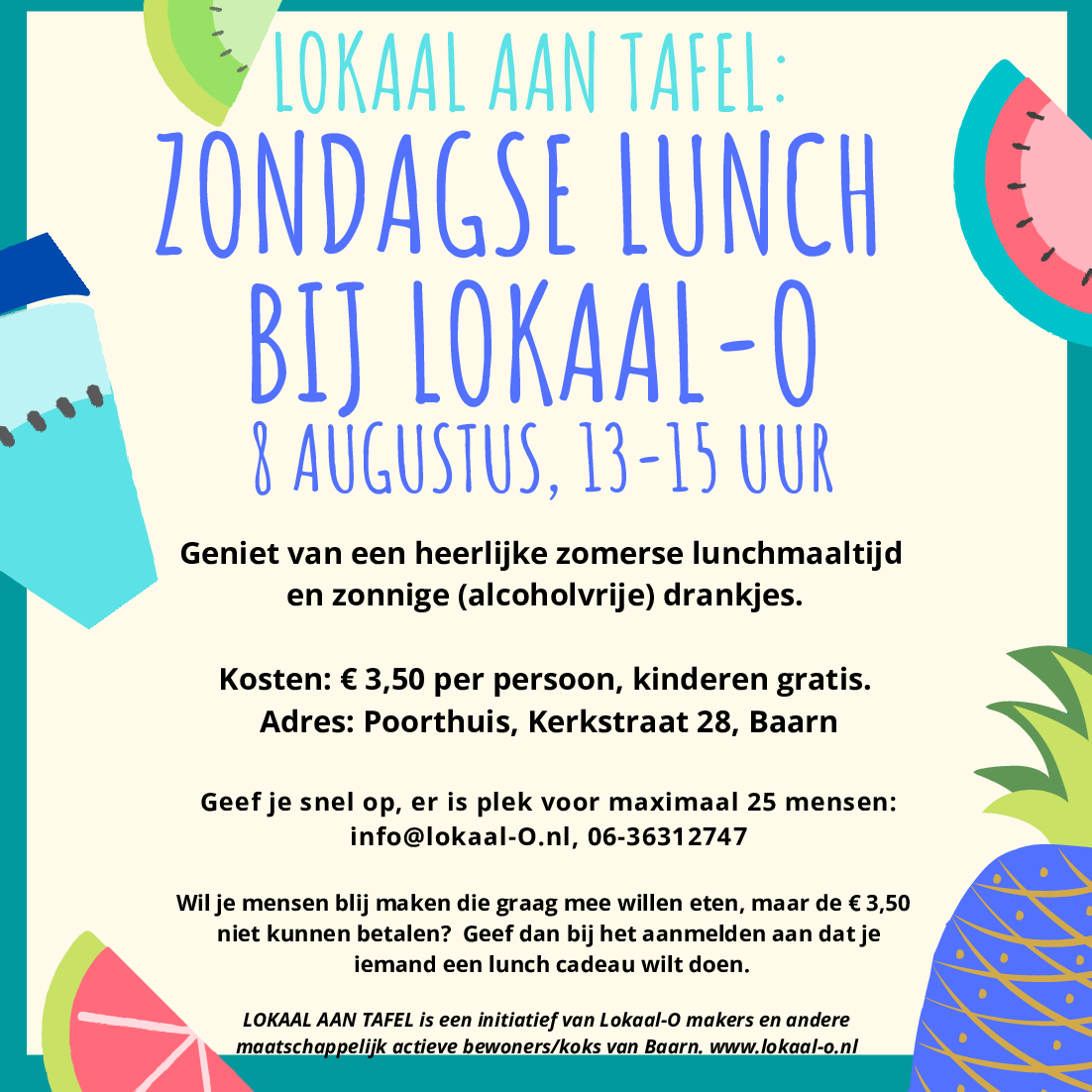 Je bekijkt nu LOKAAL AAN TAFEL: zomerse lunch op 8 augustus