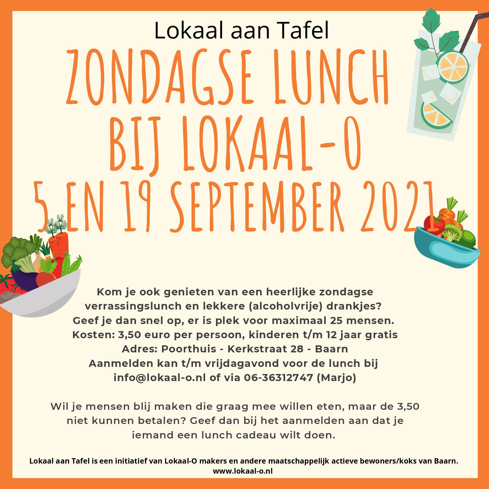 Je bekijkt nu Lokaal aan Tafel: zondagse lunch op 19 september