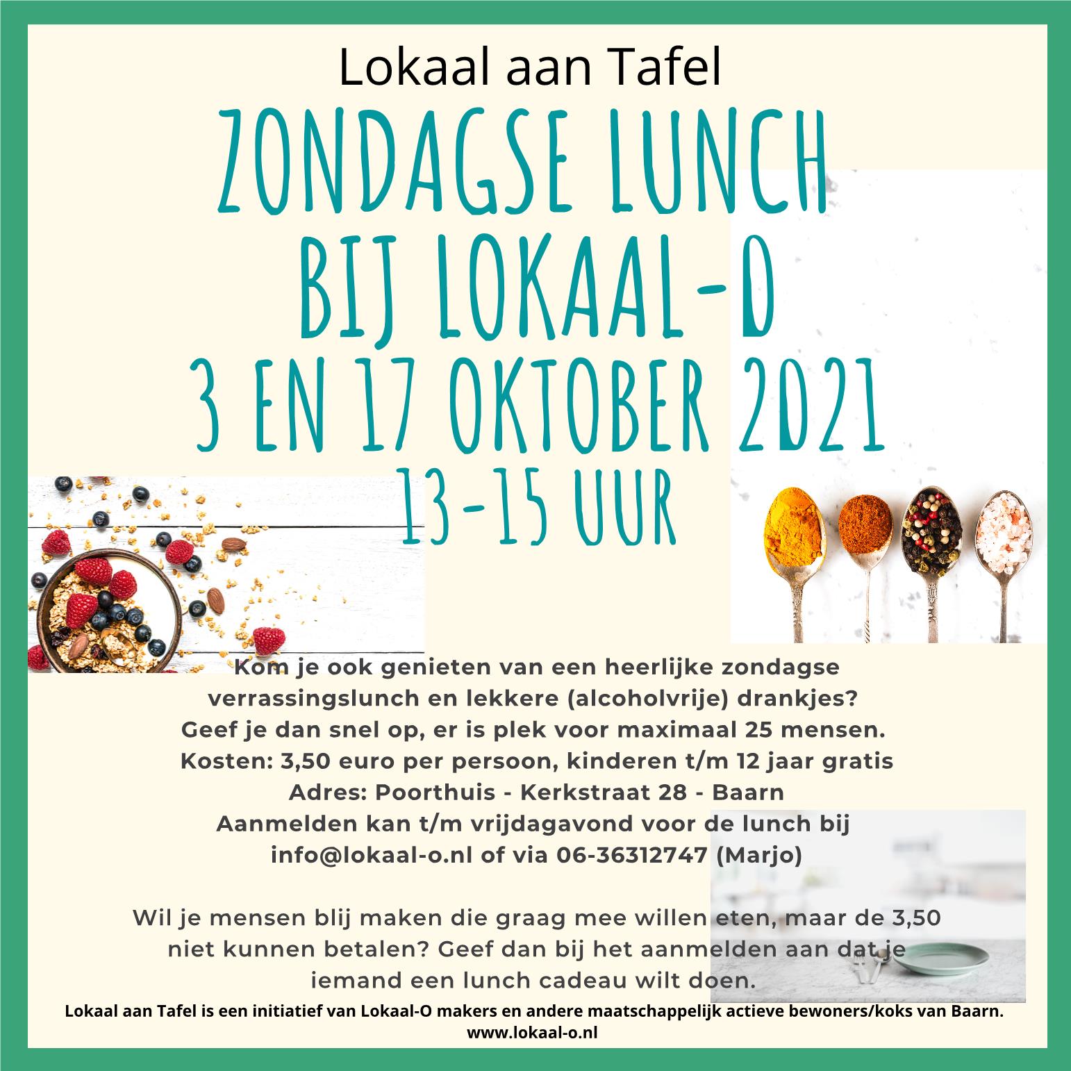 Je bekijkt nu Lokaal aan Tafel: zondagse lunches in oktober