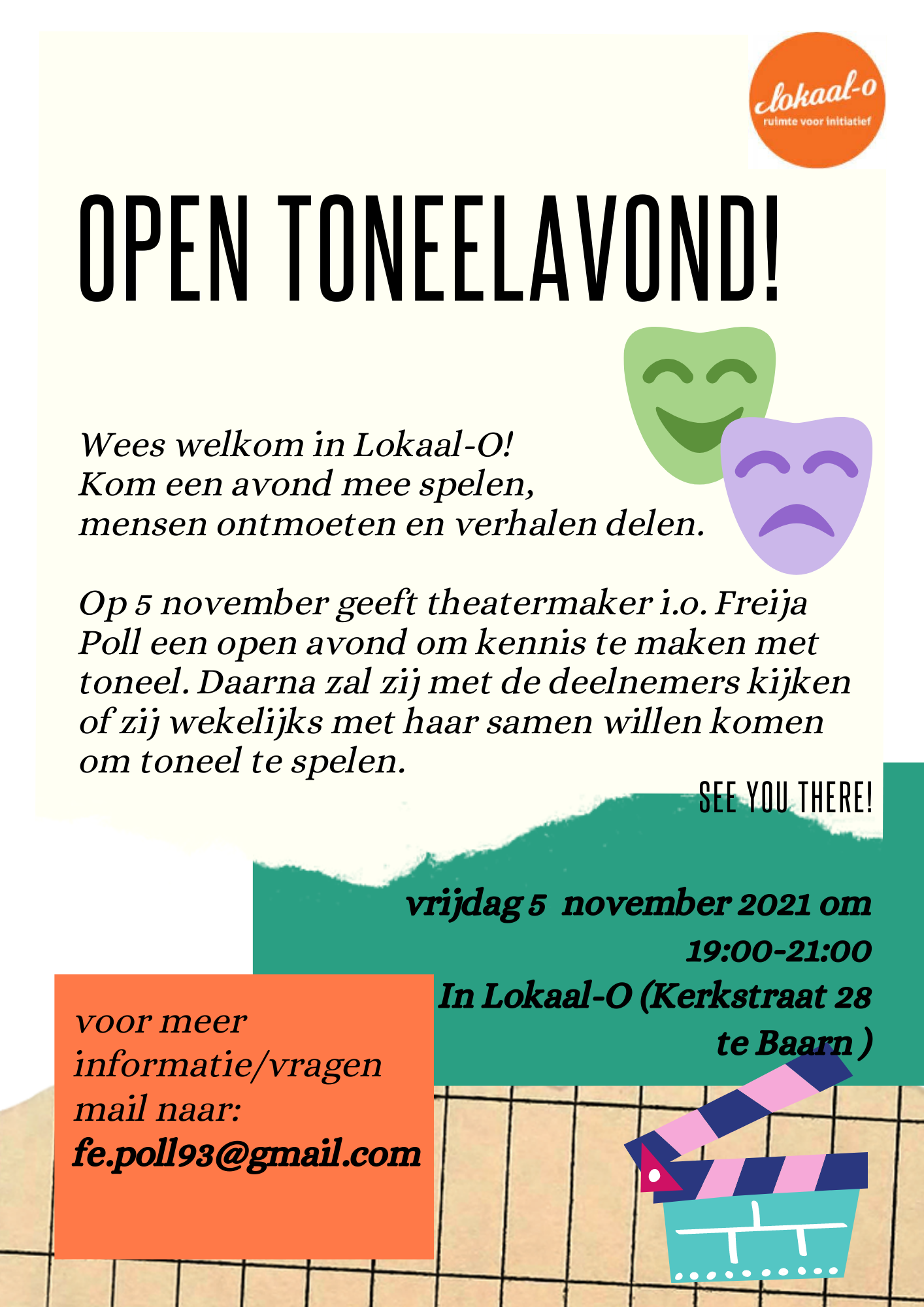 Je bekijkt nu Open toneelavond op 5 november