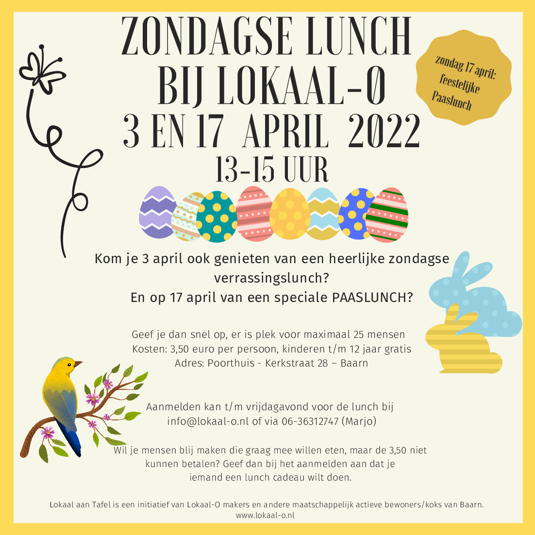 Je bekijkt nu Lokaal aan Tafel: zondagse lunches in april