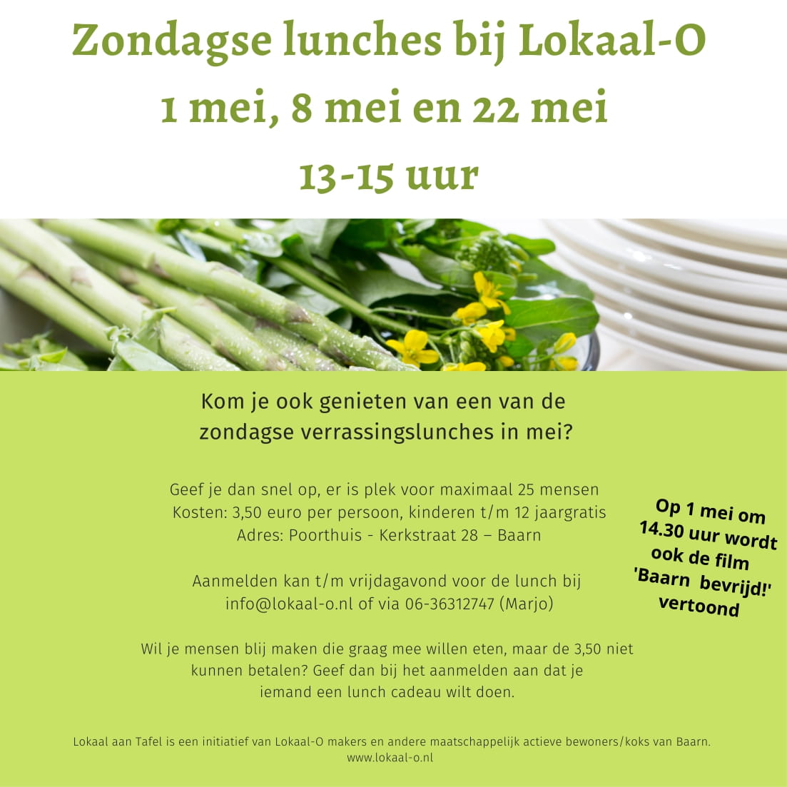 Je bekijkt nu Lokaal aan Tafel: zondagse lunches in mei