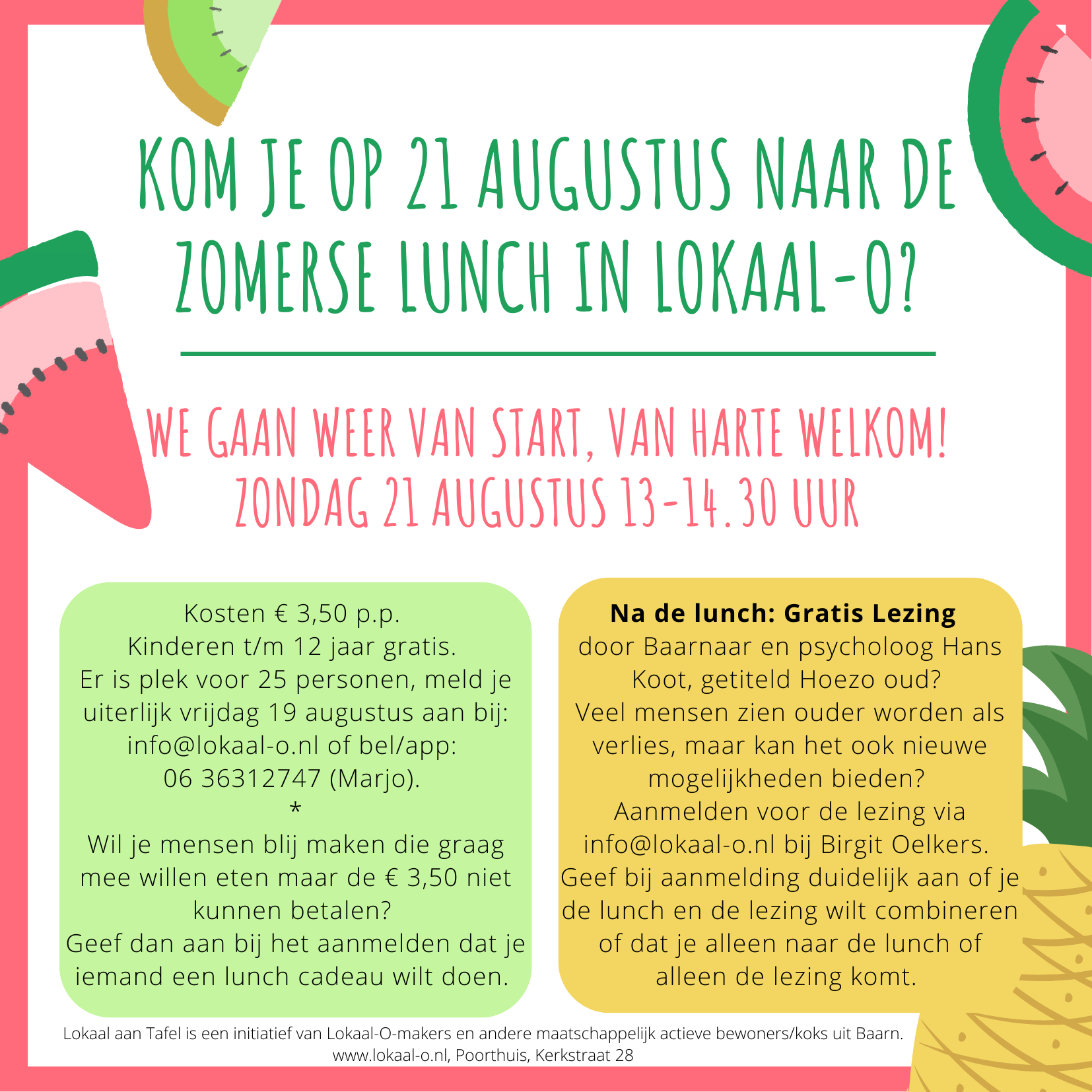 Je bekijkt nu De zondagse lunches beginnen weer!