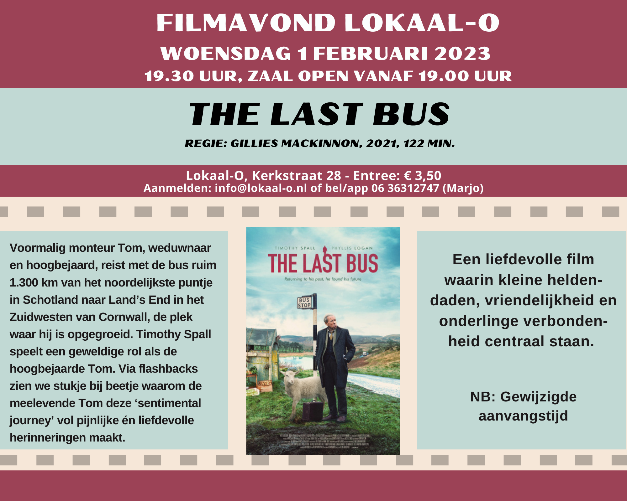 Je bekijkt nu Filmavond bij Lokaal-O: “The last bus”