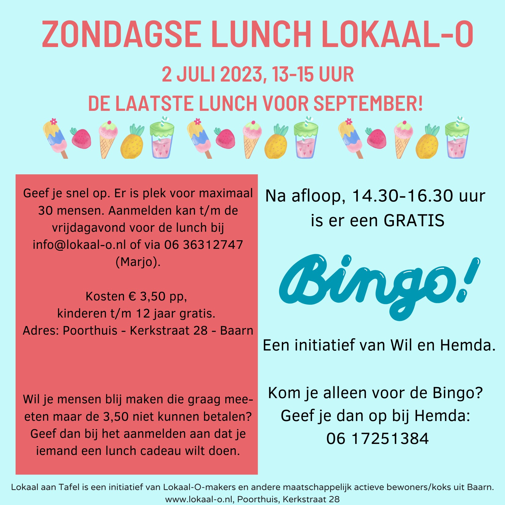 Je bekijkt nu LOKAAL AAN TAFEL: zondagse lunch met Bingo