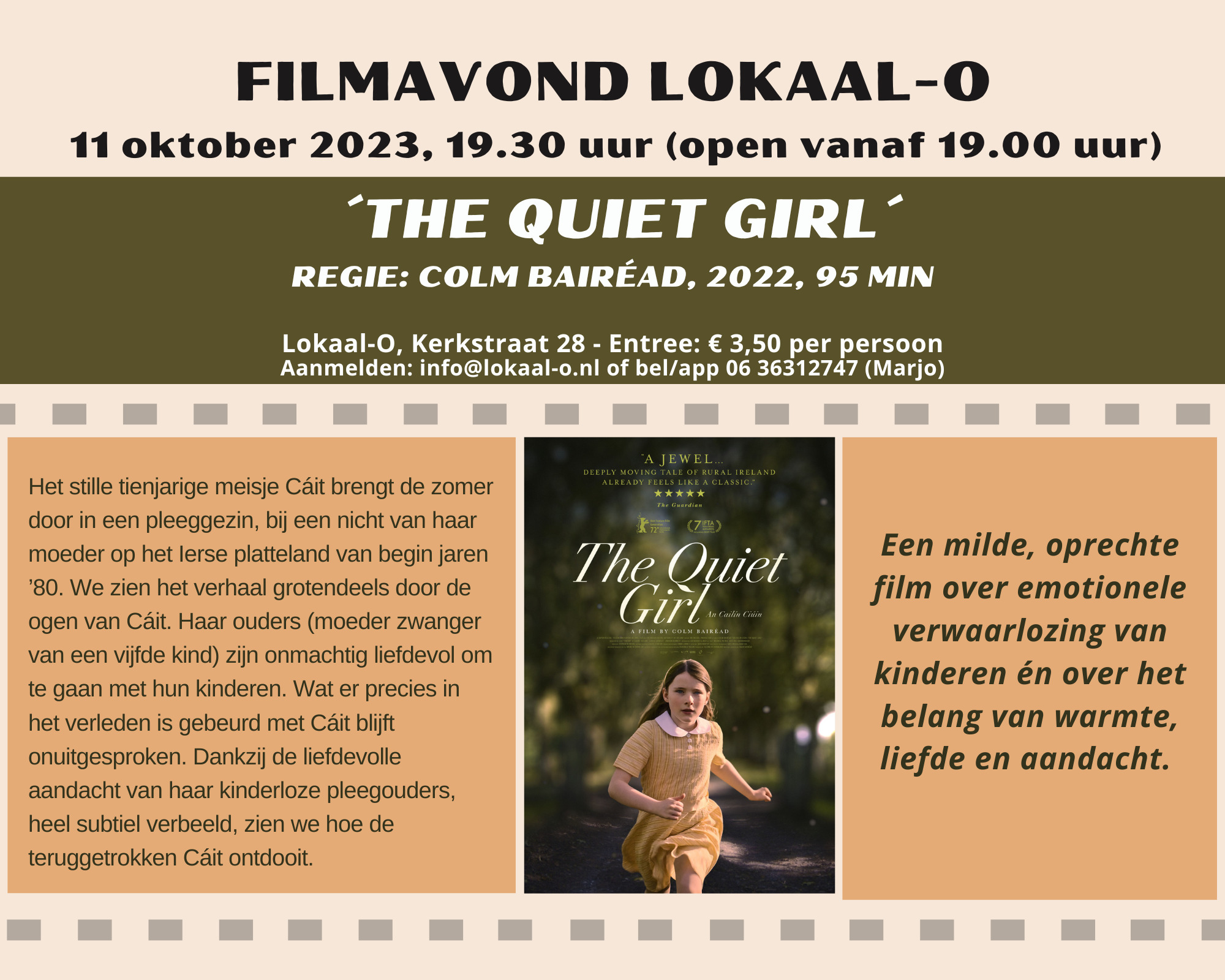 Je bekijkt nu Filmavond op 11 oktober: “The quiet girl”