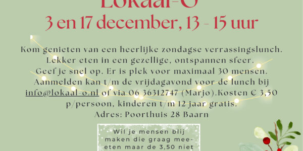 Lokaal aan Tafel: zondagse lunches in december