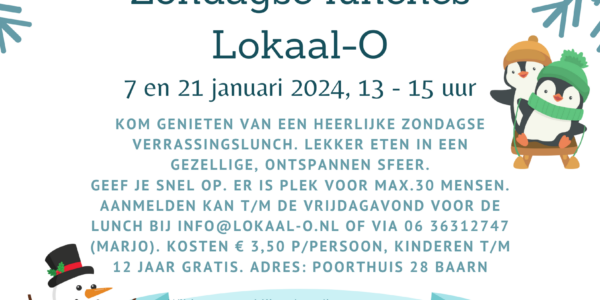 Zondagse lunches in januari