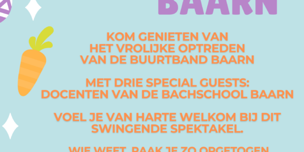 Optreden van de Buurtband Baarn op 30 maart