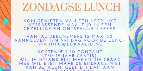 Lokaal aan Tafel: zondagse lunch op 28 april