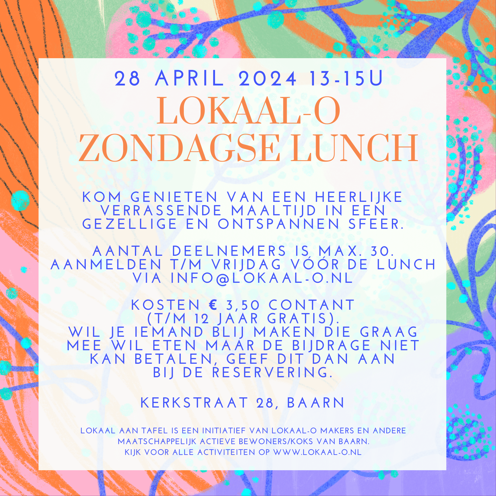Je bekijkt nu Lokaal aan Tafel: zondagse lunch op 28 april