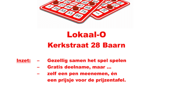 BINGO op woensdag 2 oktober