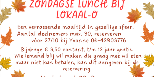 Lokaal aan tafel: zondagse lunch op 29 september
