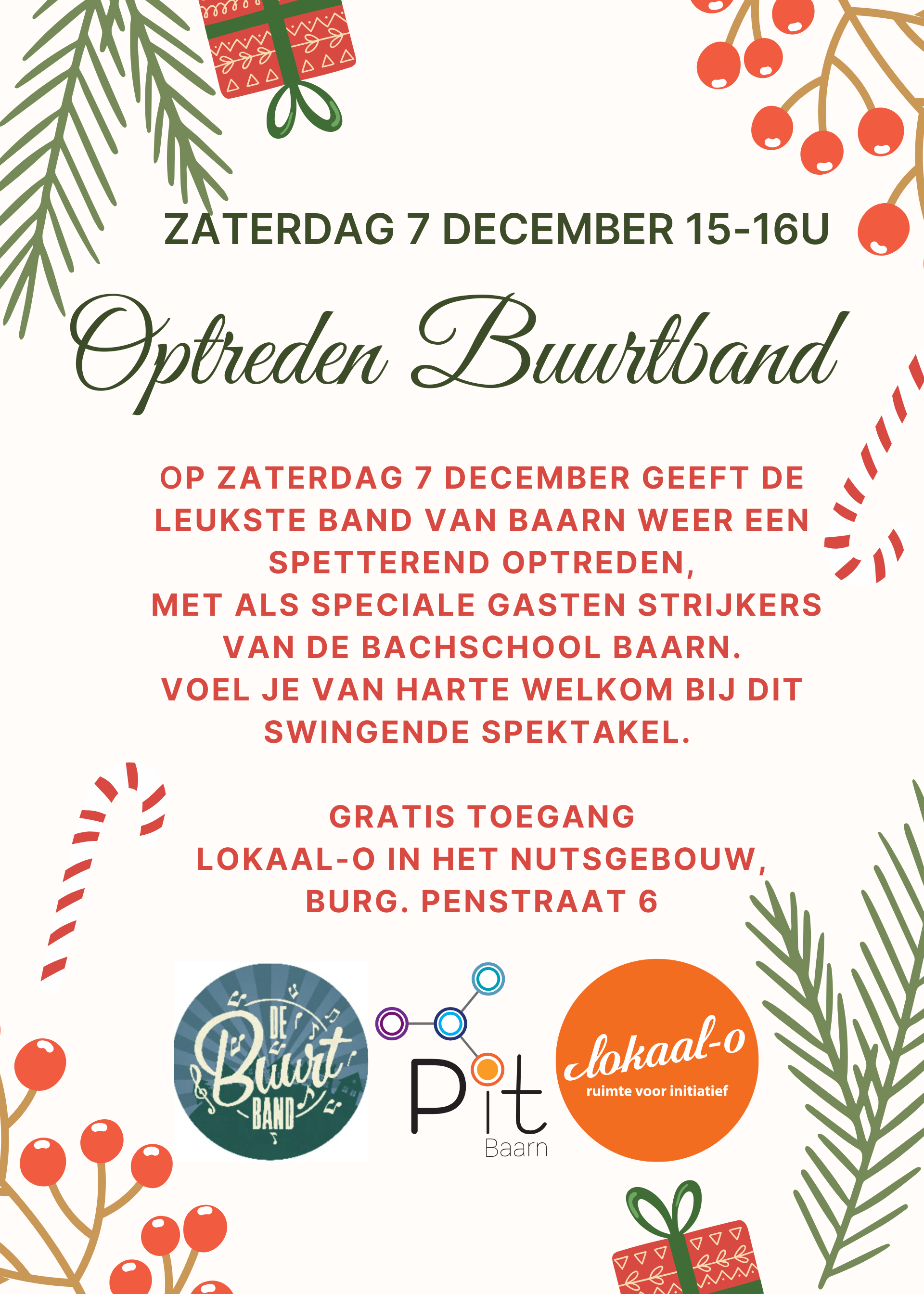 Je bekijkt nu Optreden Buurtband op 7 december