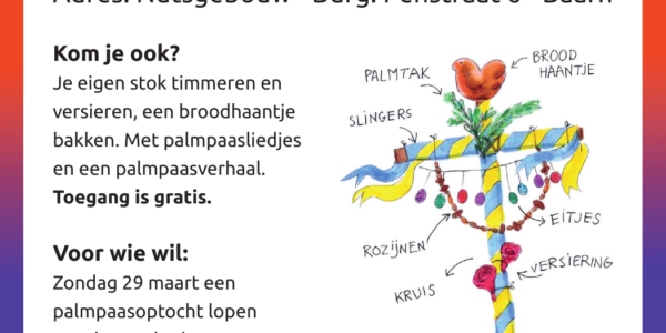 Palmpaasstokken maken op zaterdag 28 maart