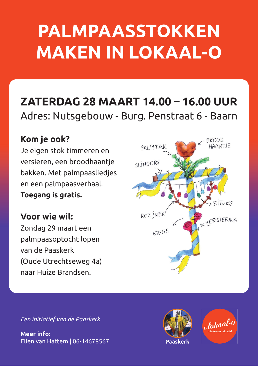 Je bekijkt nu Palmpaasstokken maken op zaterdag 28 maart