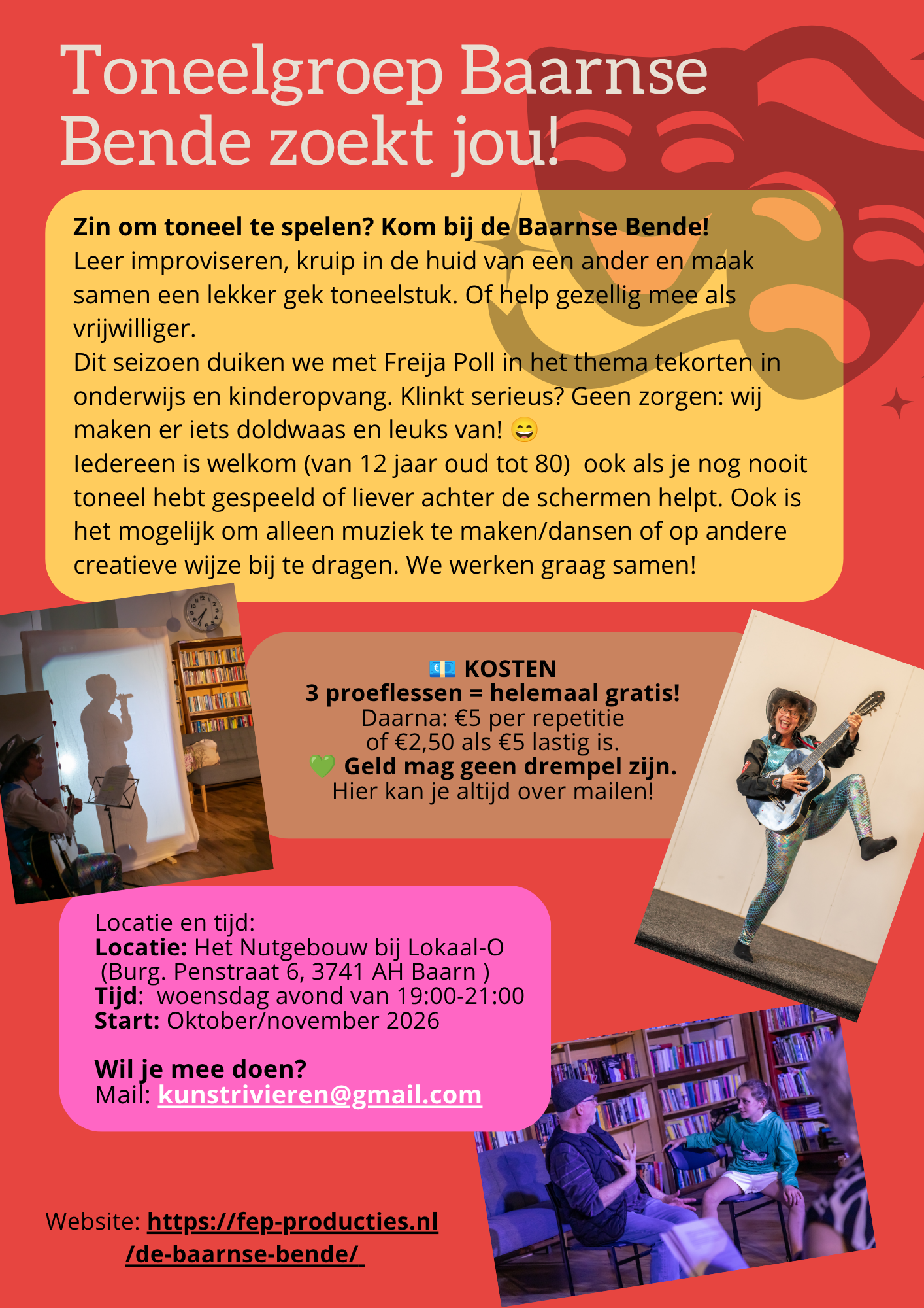 Je bekijkt nu Toneelgroep Baarnse Bende start weer op